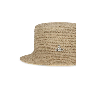 Beige Raffia Bucket Hat