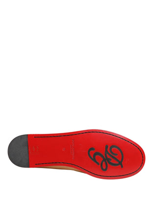 Zapatos mocasines beige para hombre de cuero con borlas, sin cordones