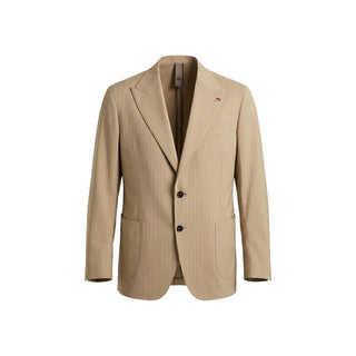 Beige Polyester Two-Piece Suit