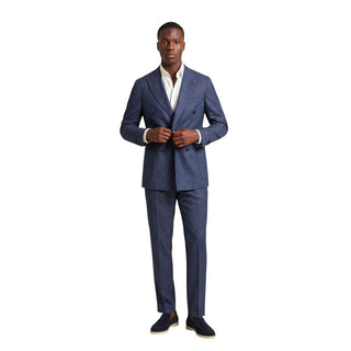 Blue Polyester Two-Piece Suit