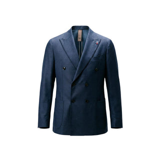 Blue Polyester Two-Piece Suit