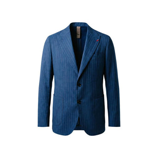 Blue Polyester Two-Piece Suit