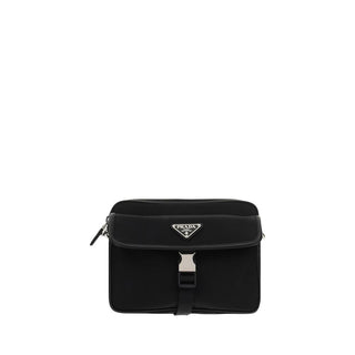 Bolso de hombro negro de poliamida