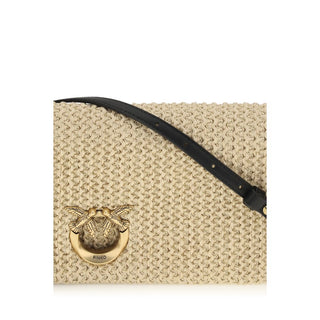 Beige Polypropylene Shoulder Bag