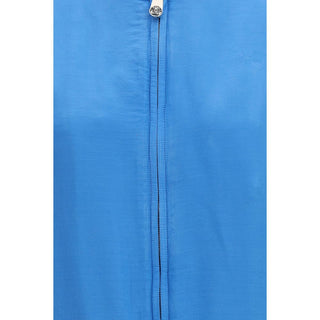 Bomber de seda azul