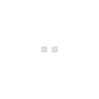 White Brass Earrings