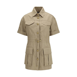 Beige Cotton Casual Dress