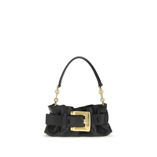 Bolso de hombro Bos Taurus de piel de becerro negra