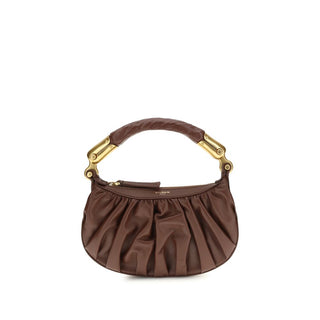 Bolso de hombro de cuero de becerro marrón Bos Taurus  