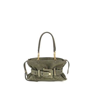 Bolso de mano de piel de becerro bicolor Bos Taurus