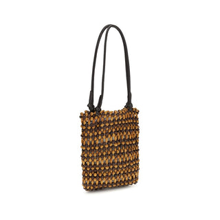Brown Wood Shoulder Bag