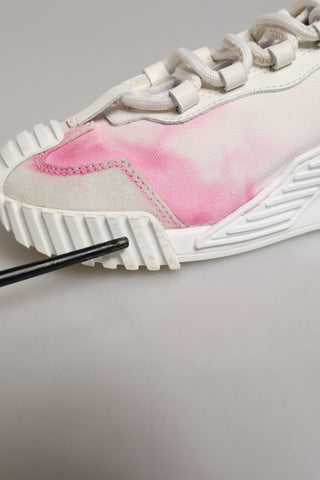 White NS1 Lace Up Low Top Sneakers Shoes