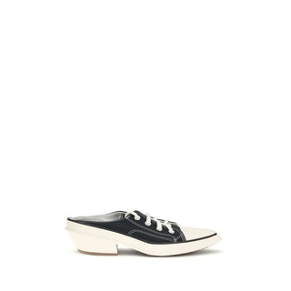 Black and white sneaker on a white background