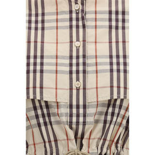 Vestido casual beige de algodón