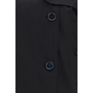 Black Cotton Trench Coat