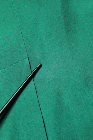 Green Short Sleeve Pencil Sheath Midi Dress