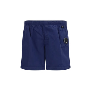 Pantalones cortos azules de nylon