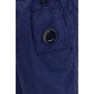Pantalones cortos azules de nylon