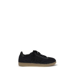 Zapatillas bajas de cuero de ante negras