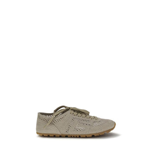Zapatillas deportivas beige de algodón