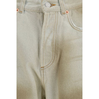Beige Cotton Jeans Denim