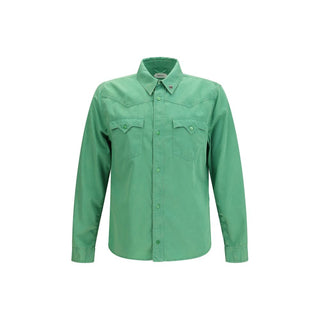 Bicolor Cotton Shortsleeve Shirt