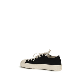 Black Fabric Low Top Sneakers