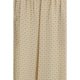 Beige Silk Casual Pants