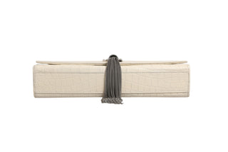 Kate Tassel Small Croc-Embossed Leather