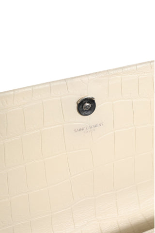 Kate Tassel Small Croc-Embossed Leather