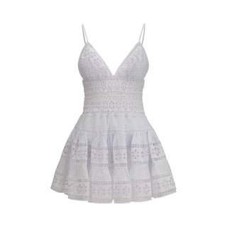 White Cotton Casual Dress