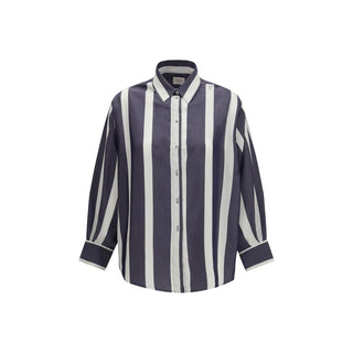 Blue Viscose Pattern Shirt