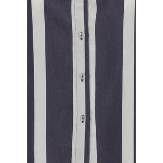Blue Viscose Pattern Shirt
