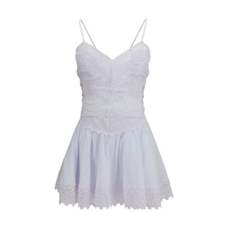 White Cotton Casual Dress