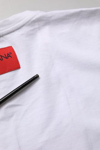 White Floral Graphic Short Sleeve Crew Neck T-shirt