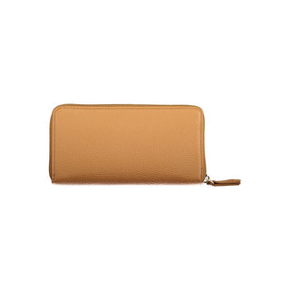 Brown Polyurethane Women's Wallet
