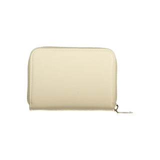 Beige Polyurethane Women's Wallet