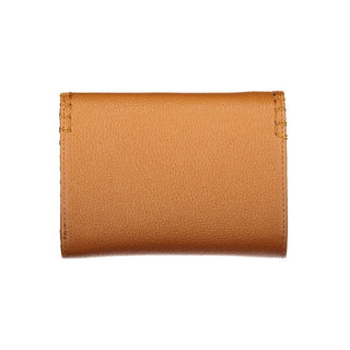 Brown Polyurethane Womens Wallet