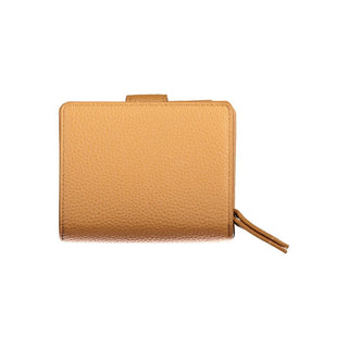 Brown Polyurethane Women's Wallet