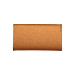 Brown Polyurethane Womens Wallet