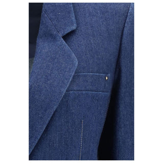 Blue Elastane Denim Jacket