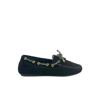 Mocasín negro de goma para mujer