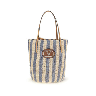 Bolso de rafia multicolor