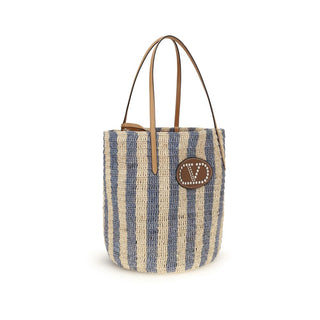Bolso de rafia multicolor