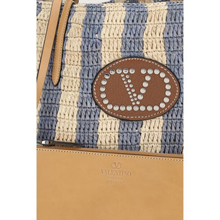 Bolso de rafia multicolor