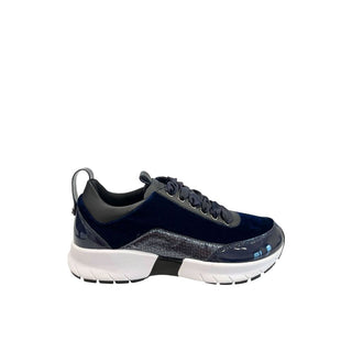 Zapatillas deportivas sintéticas azules para mujer