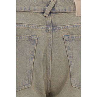 Bicolor Cotton Bootcut Jeans