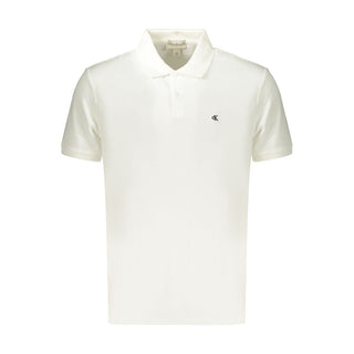 Polo para hombre de algodón blanco