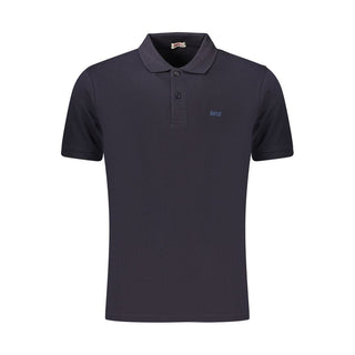 Polo para hombre de algodón azul