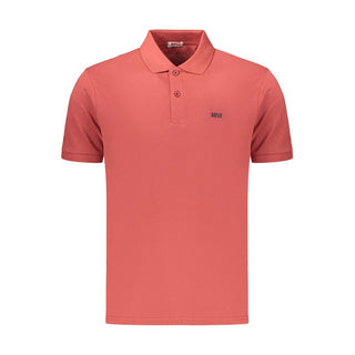 Polo de algodón rojo para hombre